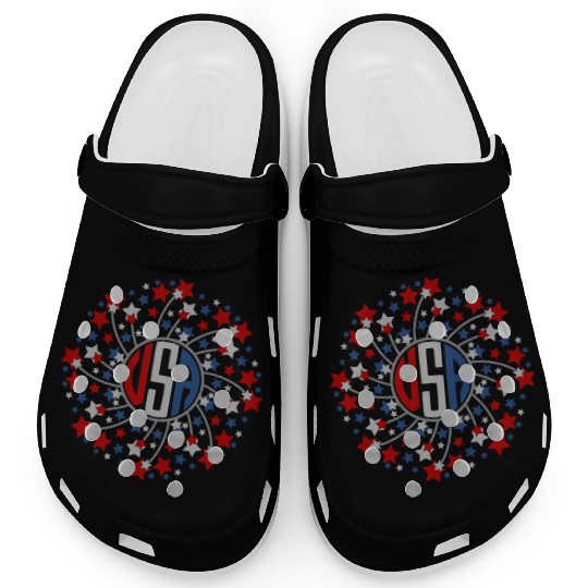 Harbor Grace Designs Hand Drawn Stars Fireworks Clogs