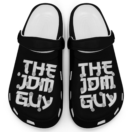 The JDM Guy white text japanese car lover Clogs