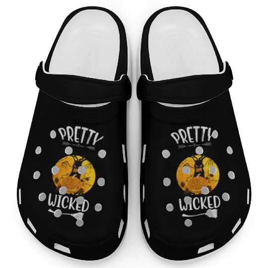Pretty Wicked Funny Halloween Clogs