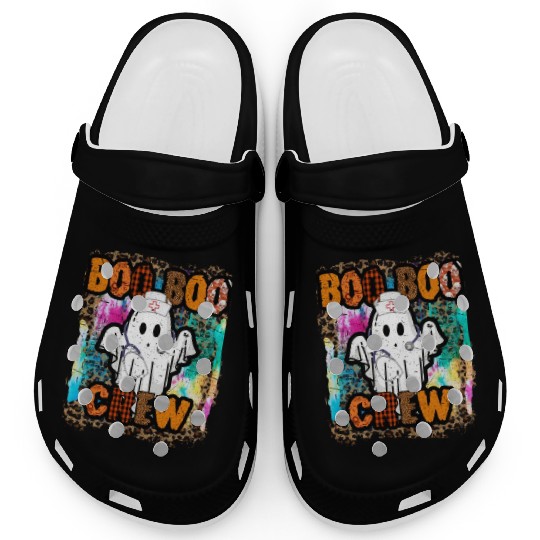 Halloween Boo Boo Crew Tie Dye Clogs