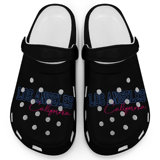 Womens Los Angeles California Letter Print Half Clogs