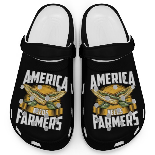 America Needs Farmers Funny Corn Farming Clogs