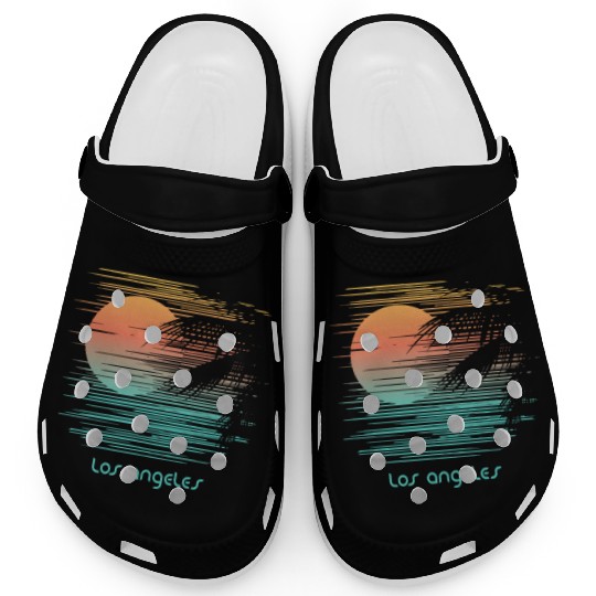 Artistic Los Angeles California Palm Tree Clogs