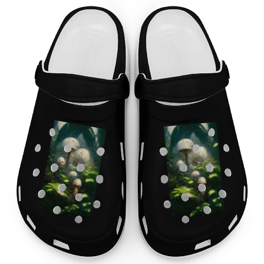 Mushrooms in the jungle. Unusual mushrooms in the Clogs