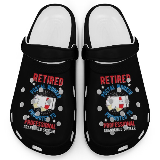 Retired Postal Worker Grandma Retirement Mail Lady Clogs