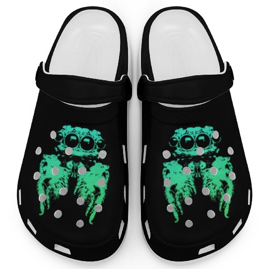 Spider Eyes - Green Clogs