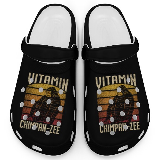 Vitamin Chimpanzee Monkey Animal Zookeeper Clogs