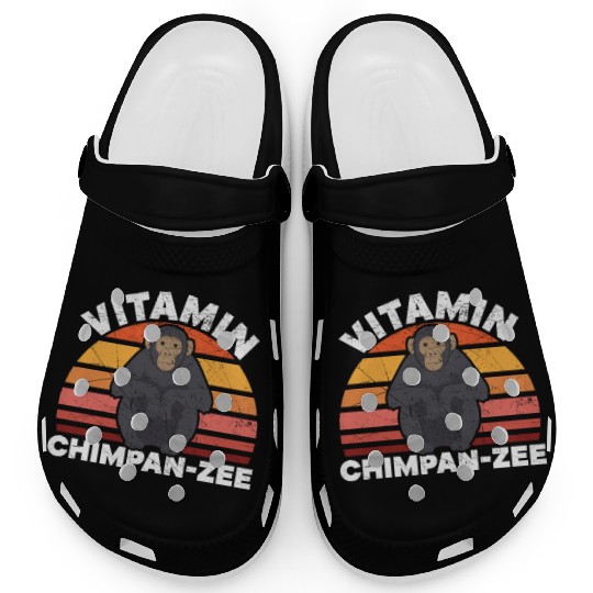Vitamin Chimpanzee Monkey Animal Zookeeper Clogs