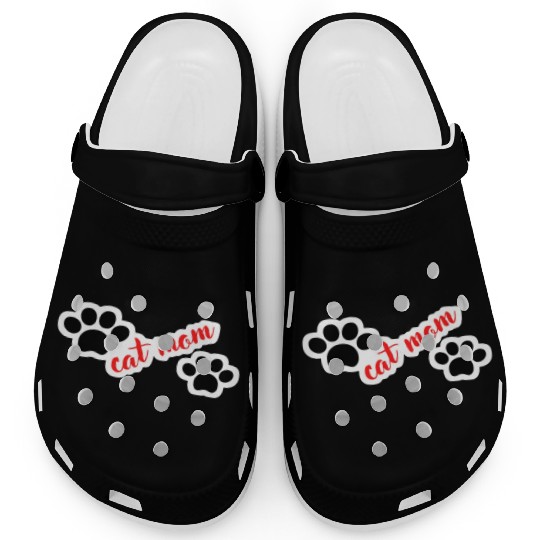Cat Mom Funny design Classic Clogs