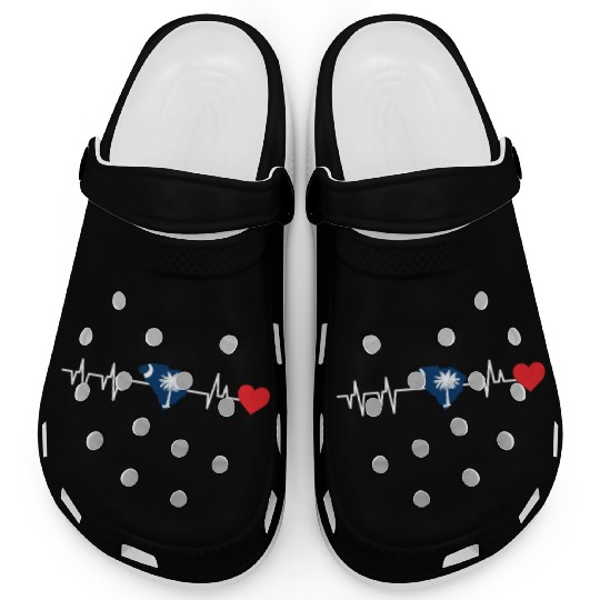 South Carolina Heartbeat Gift Clogs