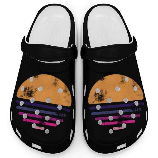 Retro Vintage Sunset Car Style Sun Sunshine Clogs