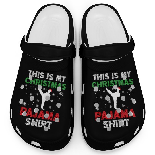 Christmas Funny Karate Pajama Xmas Holiday Gift Clogs