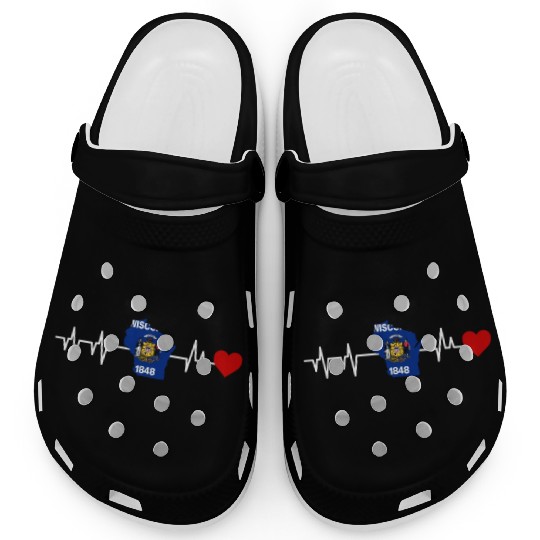 Wisconsin Heartbeat Gift Clogs