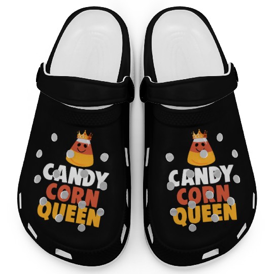 Candy Corn Queen Halloween Trick Or Treat Clogs