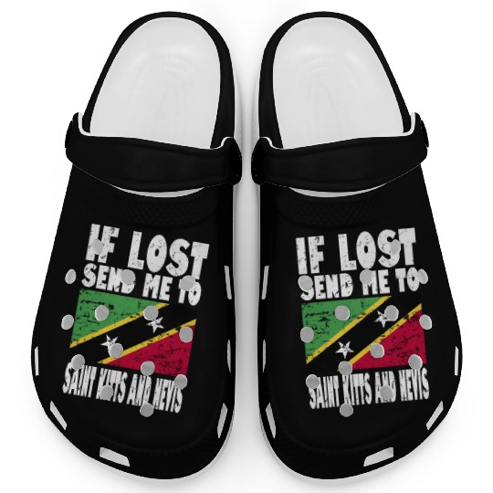 Saint Kitts and Nevis Flag Saying Clogs
