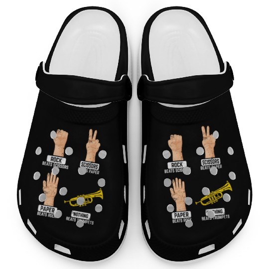 Rock Paper Scissors Nothing Beats Trumpets Trumpet Clogs