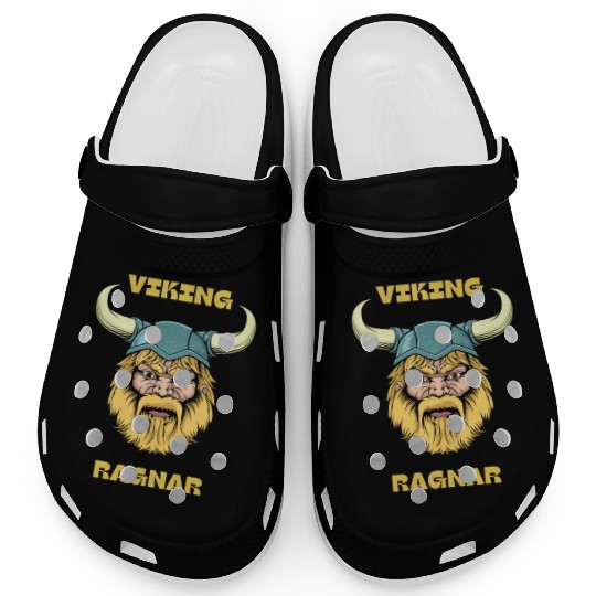 Yellow and blue vikings Clogs template 11 17 in