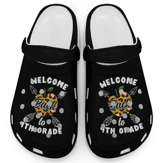 Welcome Back To 9th Grade Leopard Print Clogs