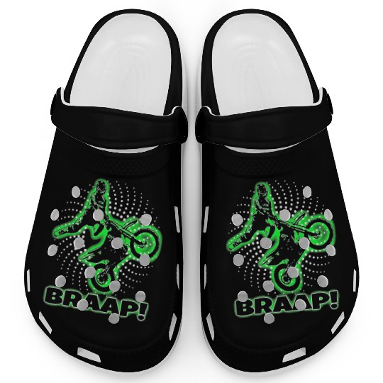 Braap Green Motocross Dirt Bike Clogs
