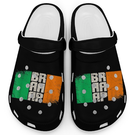 Dirt Biker Irish flag motocross Clogs