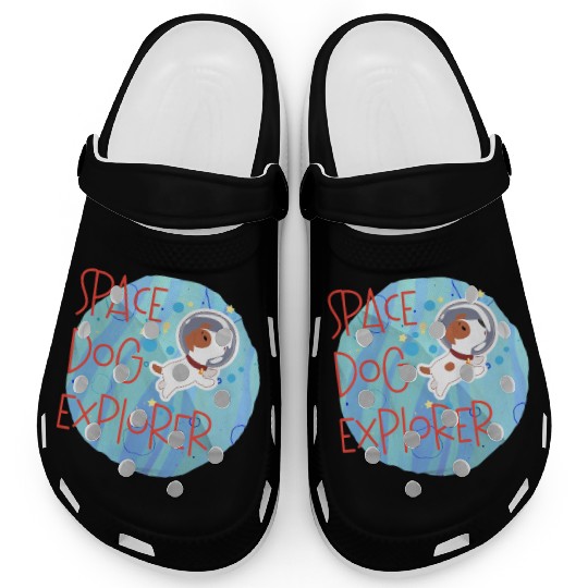 Space Dog Explorer Moon Astronaut Clogs