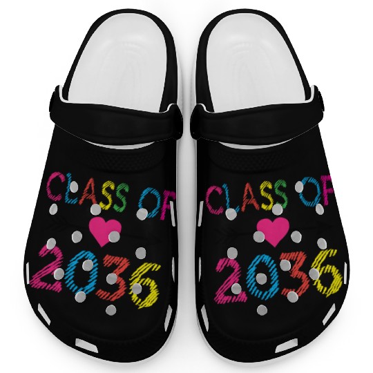 Class Of 2036 Pre-K Student Graduate Kids Teacher Clogs