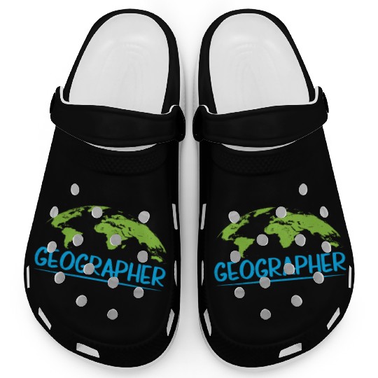 Geographer Geographic Teacher Geography Student Clogs