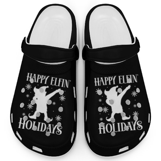 Christmas Happy Elfin Holidays Funny Elf Xmas Gift Clogs