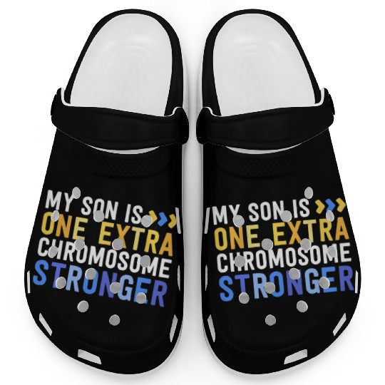 Family Down Syndrome Awareness My Son One Extra Clogs