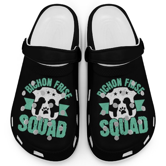 Bichon Frise Squad Dog Lover Puppy Paw Love Clogs