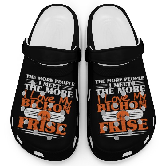 Bichon Frise Dog Lover Dog Breeder Puppy Paw Love Clogs