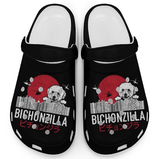 Bichonzilla Bichon Frise Dog Lover Puppy Clogs