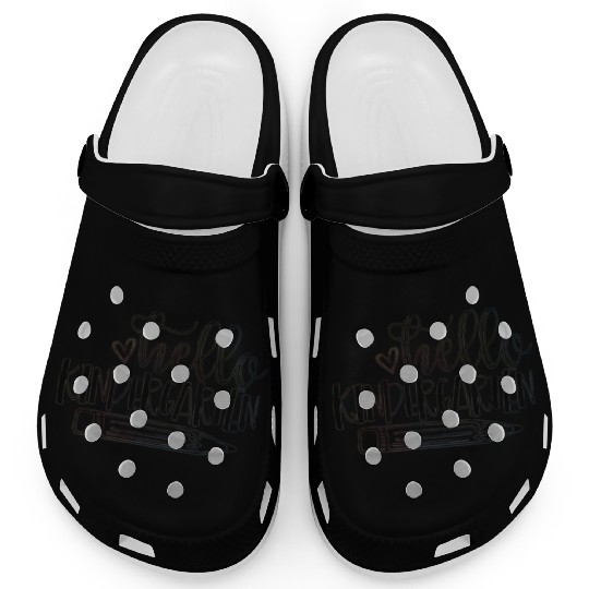 Back to School Hello Kindergarten Student Teacher Clogs