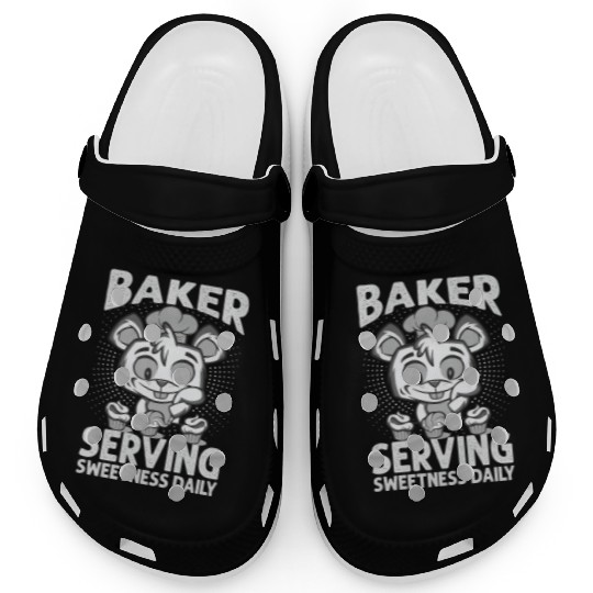 Baker Serving Sweetness Daily - Cakes - Funny - Ba Clogs