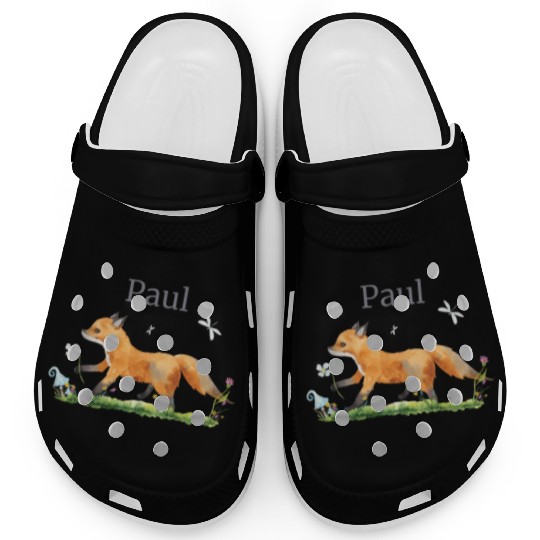 Waldtier Reh Hase Hedgehog Flowers Name Paul Clogs