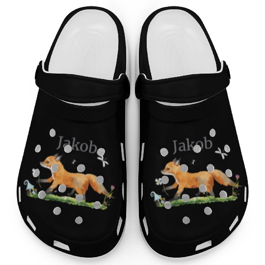 Waldtier Reh Hase Hedgehog Flowers Name Jakob Clogs