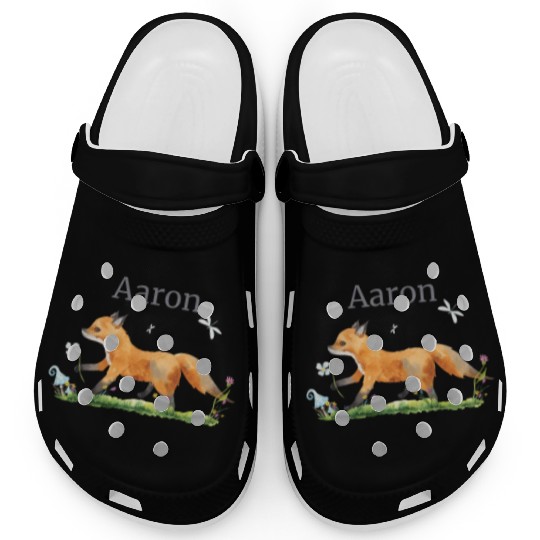 Waldtier Reh Hase Hedgehog Flowers Name Aaron Clogs