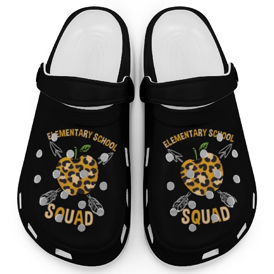 Elementary School Squad Leopard Print Clogs
