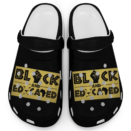 Black and Educated Black History Month Clogs