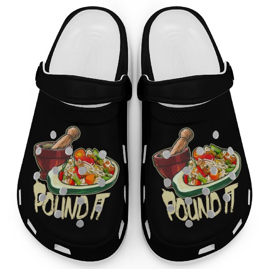 Pound It Green Spicy Thai Papaya Salad Clogs