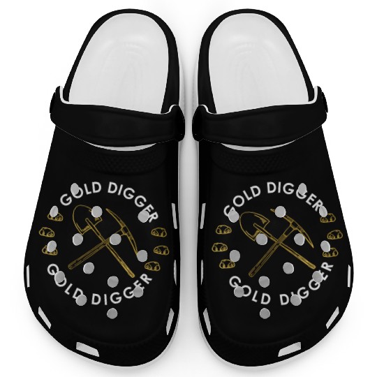 Gold Digger Gold Miner Hammer Shovel Gold Panning Clogs