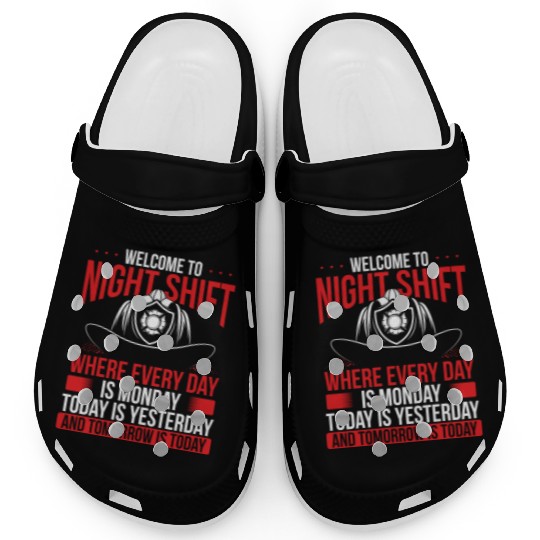 Humor Firemen Funny Volunteer Fire Clogs