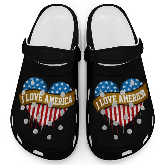 I Love America Clogs