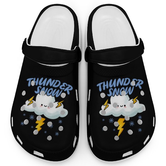 Thunder Snow Lover Ice Cold Snowy Winter Season Clogs