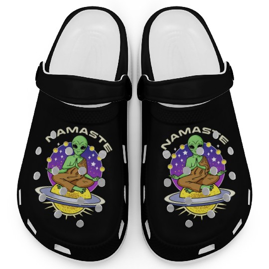 Namaste Alien For Yoga Lover Clogs