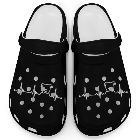 Pitbull Puppy Heartbeat Dog Lover Clogs