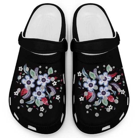 Colorful summer flowers Clogs