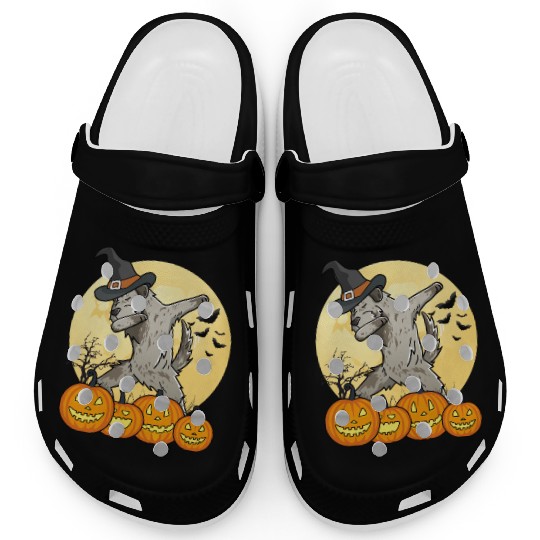 Dabbing Irish Wolfhound Halloween Clogs