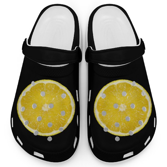 Radiate Positive Lemon Slice. Juicy Slice Lemon Clogs