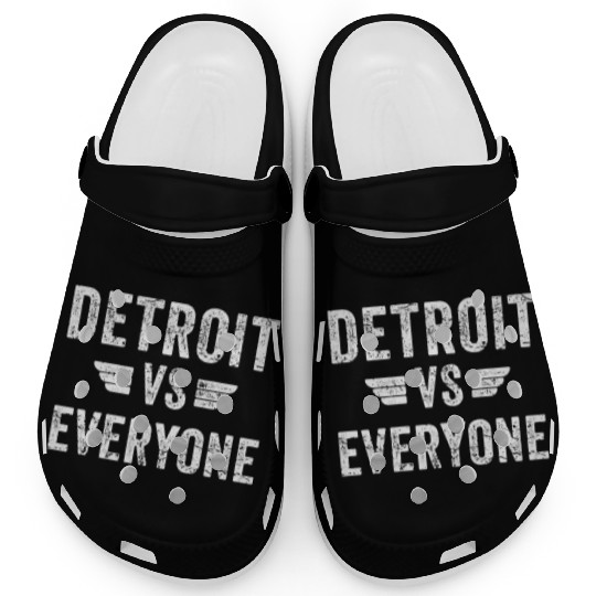 Detroit Vs Everyone Funny Michigan Clogs